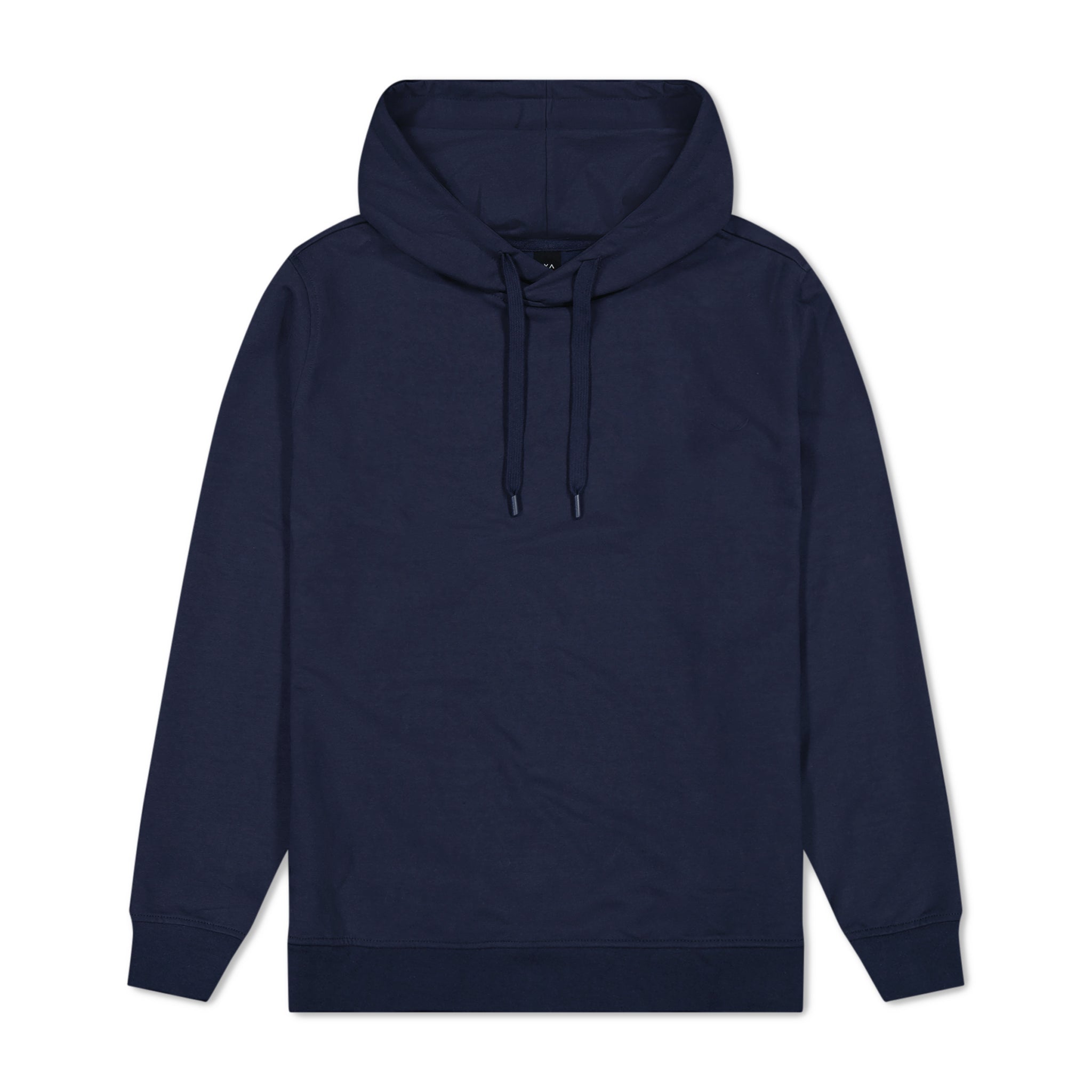 Navy blue hoodie on a white background