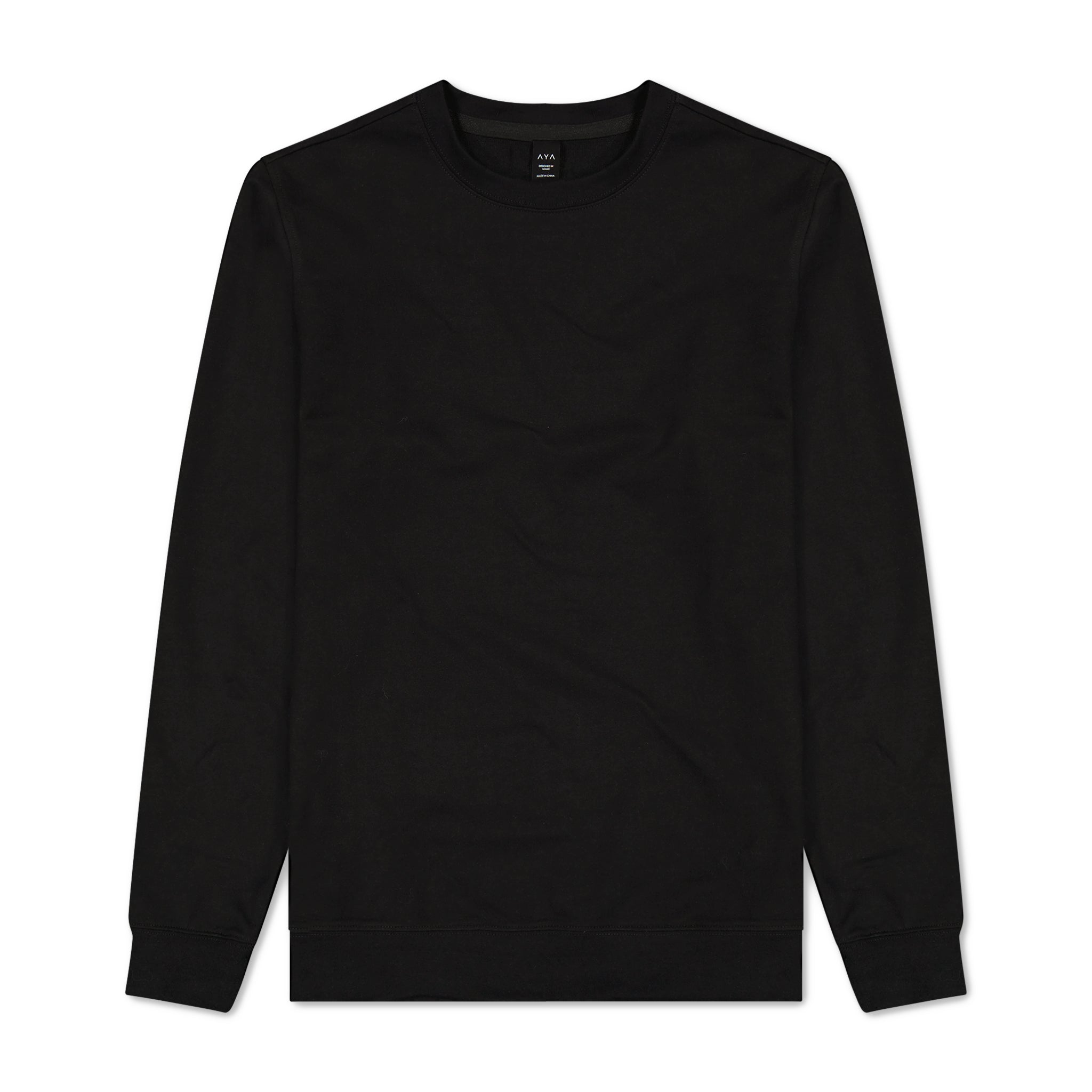 Black sweatshirt on a white background