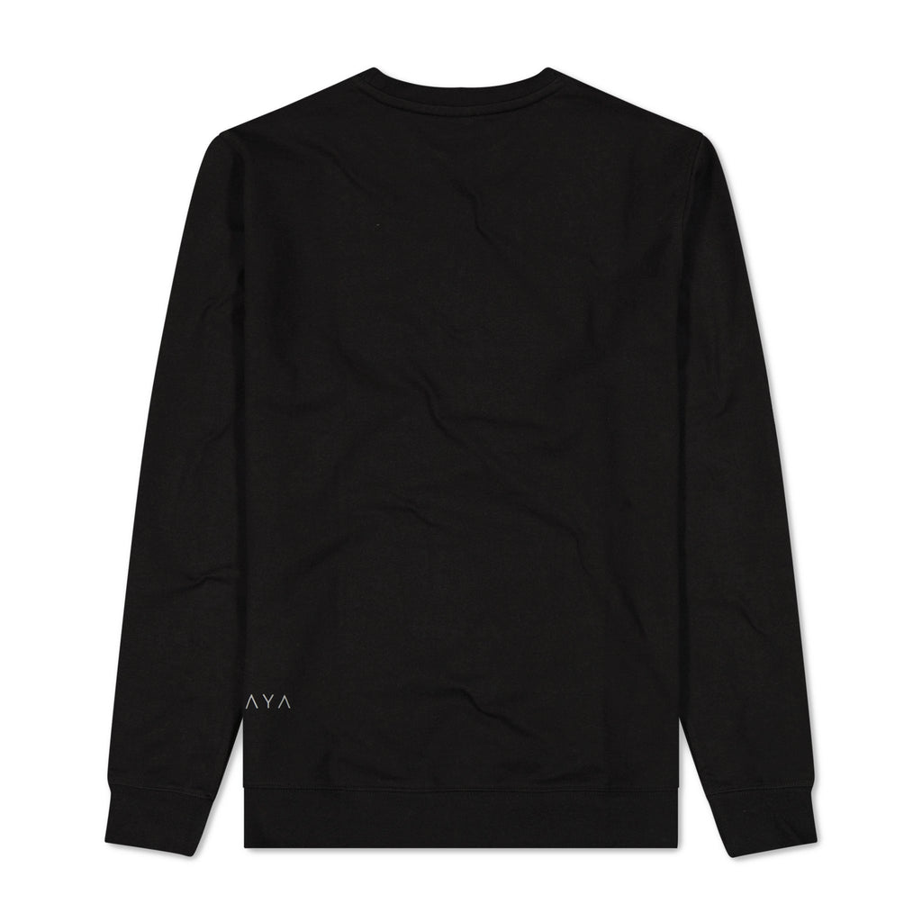 Black sweatshirt on a white background