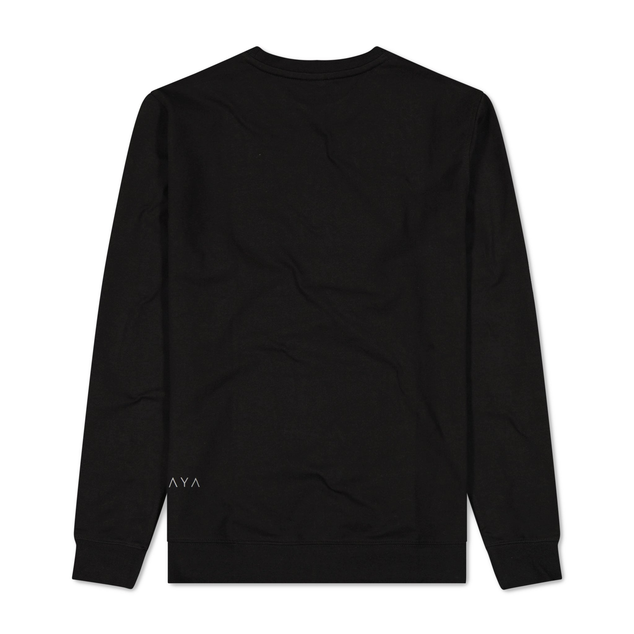 Black sweatshirt on a white background