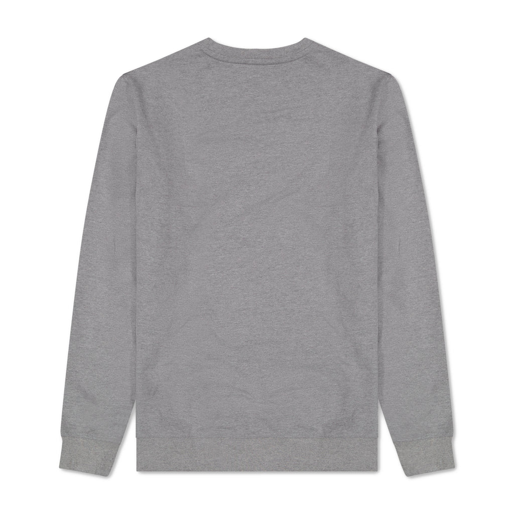 Gray long-sleeve shirt on a white background