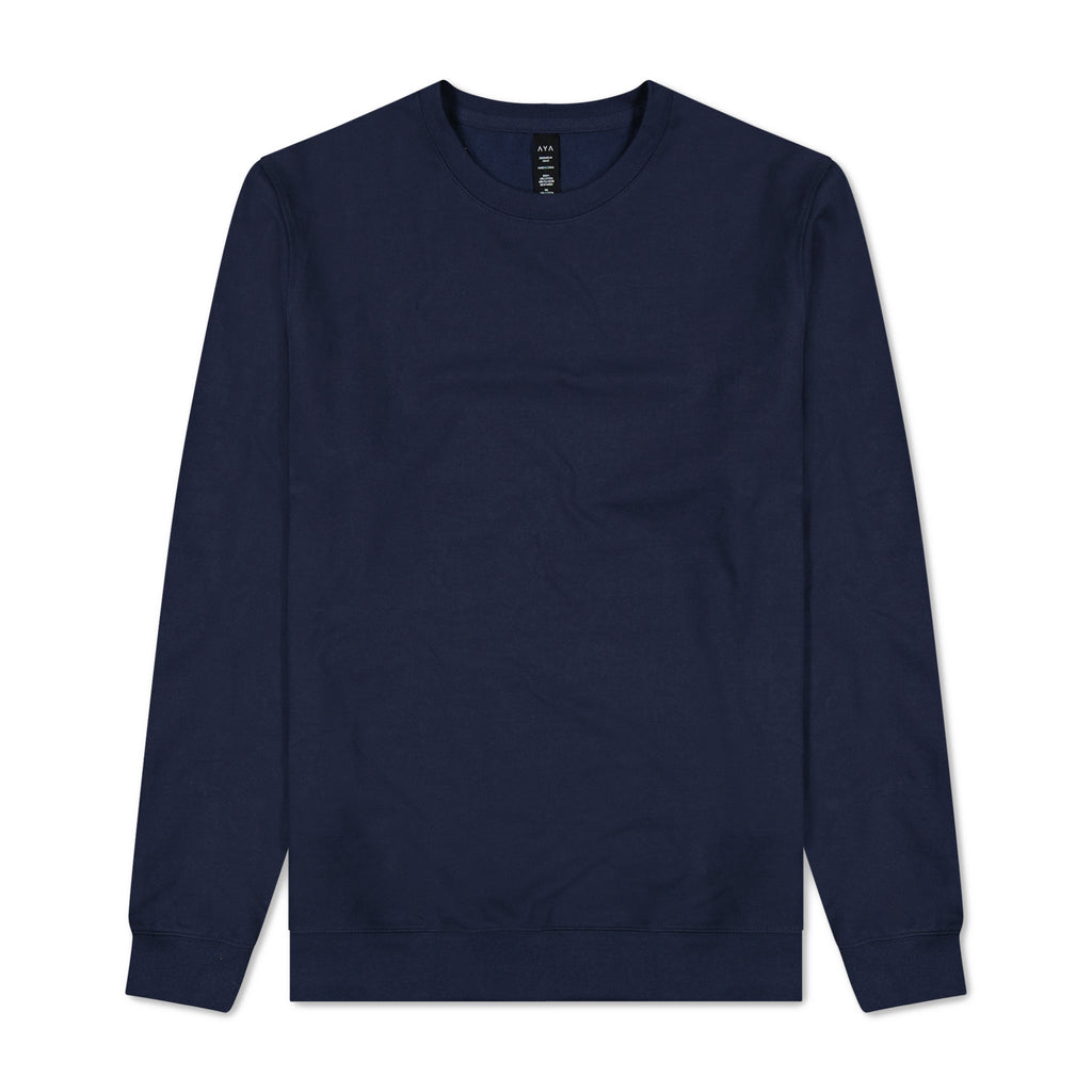 Navy blue sweatshirt on a white background